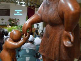 Local wood carvers transforms tree debris from Yolanda typhoon into works of ar