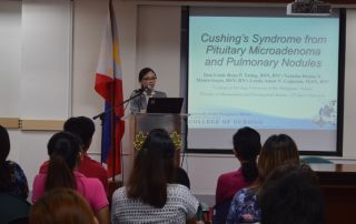 The Faculty of Management and Development Studies (FMDS), University of the Philippines Open University (UPOU) organized a Research Forum entitled "Cushing's Syndrome from Pituitary Microadenoma and Pulmonary Nodules" and "Lived Experiences of Women Who Had Induced Abortion" on 27 April 2016 from 9:00 AM to 11:00 AM at Audio-Visual Room, UPOU Headquarters, UP Open University, Los Baños, Laguna.