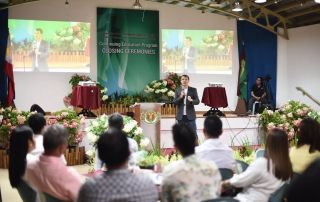Guest Speaker Mike Grogan, a best-selling author and international speaker, gives his inspirational message to the CEP course completers.