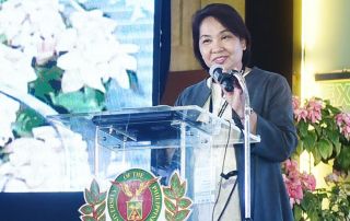 UPOU Chancellor Melinda Bandalaria talks about "Open Education in the Philippines: The Imperatives; The Initiatives; The Impediments." as one of the speakers for third and last plenary session of NCODeL2017.