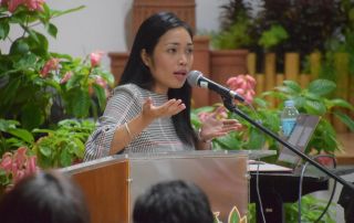 Dr. Romylyn A. Metila discussing the MTB-MLE implementation in the Philippines.