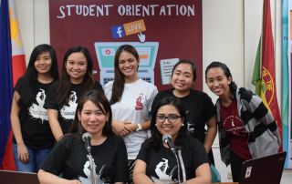 The FMDS Student Orientation was held with the help of the FMDS Research Assistants headed by (seated, L-R) Asst. Prof. Rita Ramos, Faculty Secretary, and Ms. Jeniffer de Pasion-Guevarra, Student Support Staff.