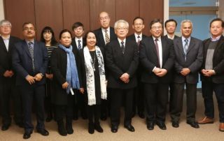 Asst. Prof. Myra Almodiel, Assistant to the Chancellor, and Chancellor Melinda dela Pena Bandalaria (2nd & 3rd from right, front row, respectively) pose with the rest of the participants of the Asian MOOCS Steering Committee Meeting in Japan.