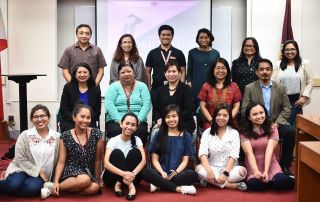 Los Baños-based FICs with Secretary to the Faculty Asst. Prof. Rita Ramos and Program Research Assistants of FMDS