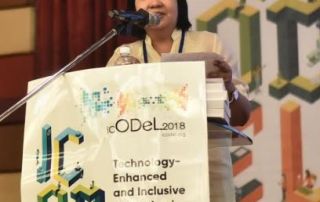 Chancellor Melinda dela Pena Bandalaria at the ICODeL2018