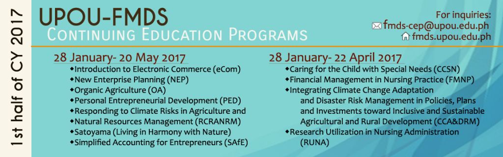 1st Half 2017 CEP Schedule