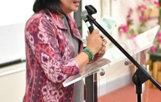 Dr. Melinda Bandalaria, the Incumbent Chancellor and lone nominee, presents her vision statement for 2019-2022