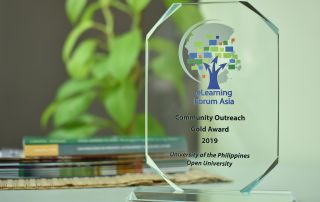 UPOU's PLDT Infoteach Outreach Program bested five other institutions for the eLearning Forum Asia 2019 Community Outreach Award