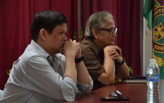 Dr. Primo G. Garcia (foreground), Incumbent Dean of FMDS and Dr. Alexander G. Flor