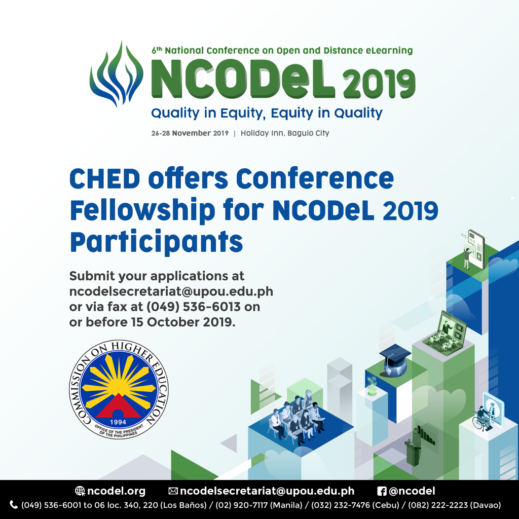 CHED Fellowship for NCODeL2019 CHED Fellowship for NCODeL2019