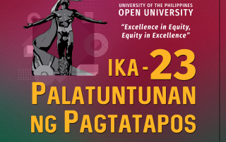 The 23rd UPOU Commencement Exercises will be held on 12 October 2019.