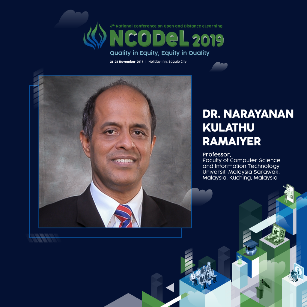 Dr. Narayanan Kulathu Ramaiyer will be one of the speakers at the NCODeL 2019.