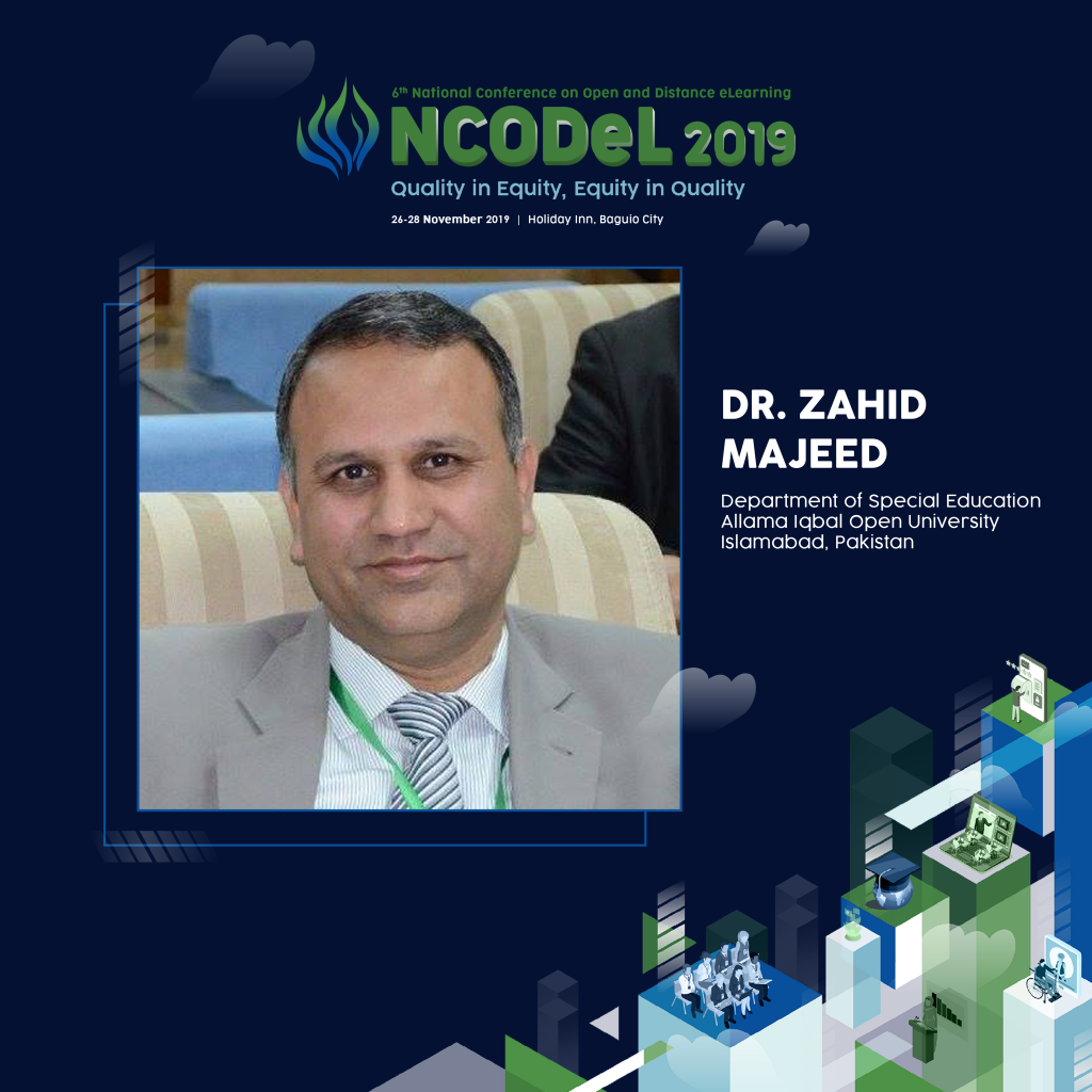 Dr. Zahid Majeed will be one of teh NCODeL 2019 speakers.