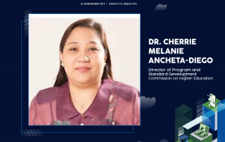 Dr. Cherrie Melanie Ancheta-Diego, CHED Director for Programs and Standards Development, shall serve as a Plenary Speaker for the 6th National Conference on Open and Distance eLearning (NCODeL 2019).