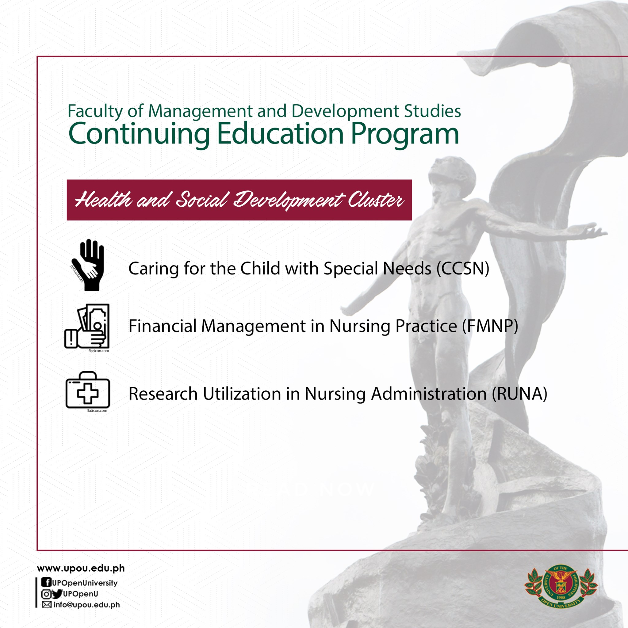 Registration for Continuing Education Programs is extended until 15 February 2020.