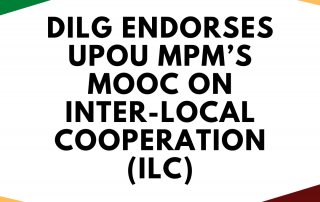 DILG endorses UPOU MPM’s MOOC on Inter-Local Cooperation
