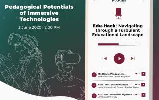 3rd Edu-Hack Podcast to focus on Immersive Technologies for Education