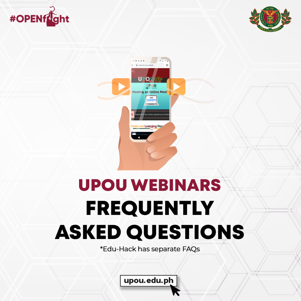 FAQs on UPOU Webinars