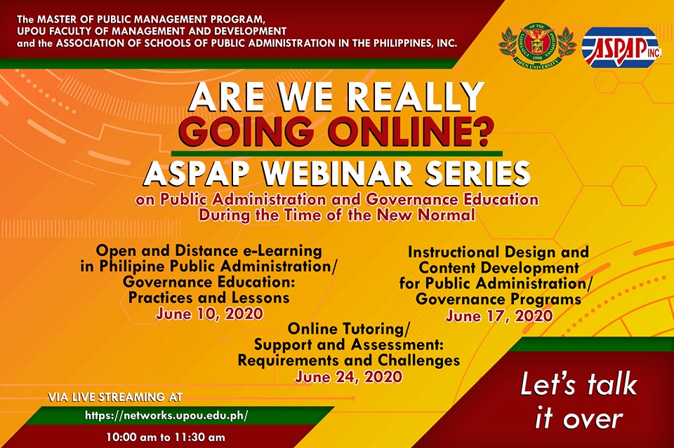 Upou And Aspap Team Up For Webinar Series On Public Ad And