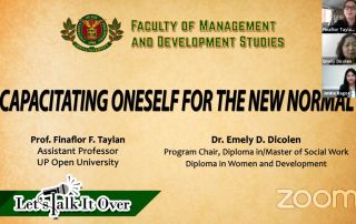 FMDS Conducts LTIO Webinar on “Capacitating Oneself for the New Normal”