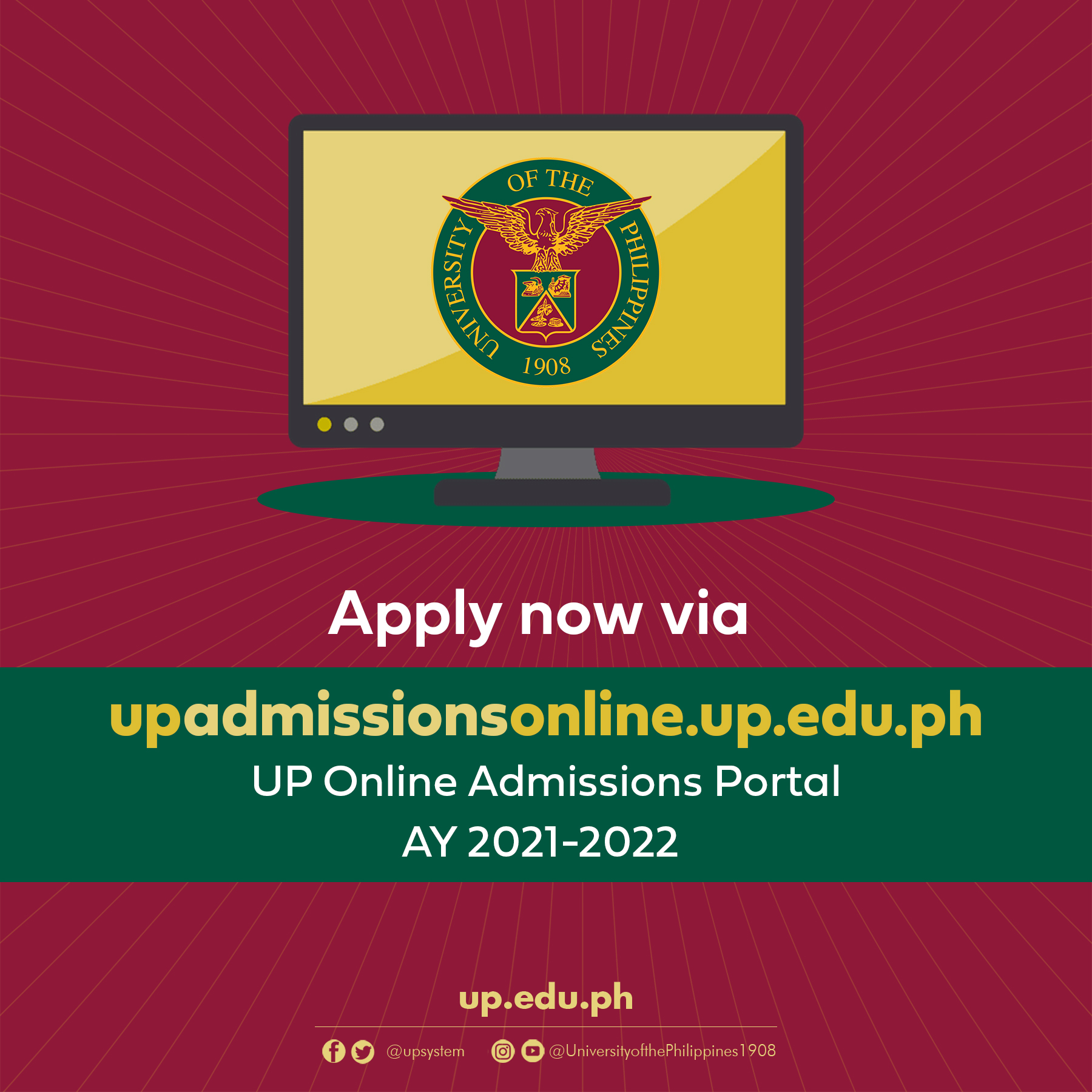 UP launches online portal for first-year applicants for AY 2021-2022