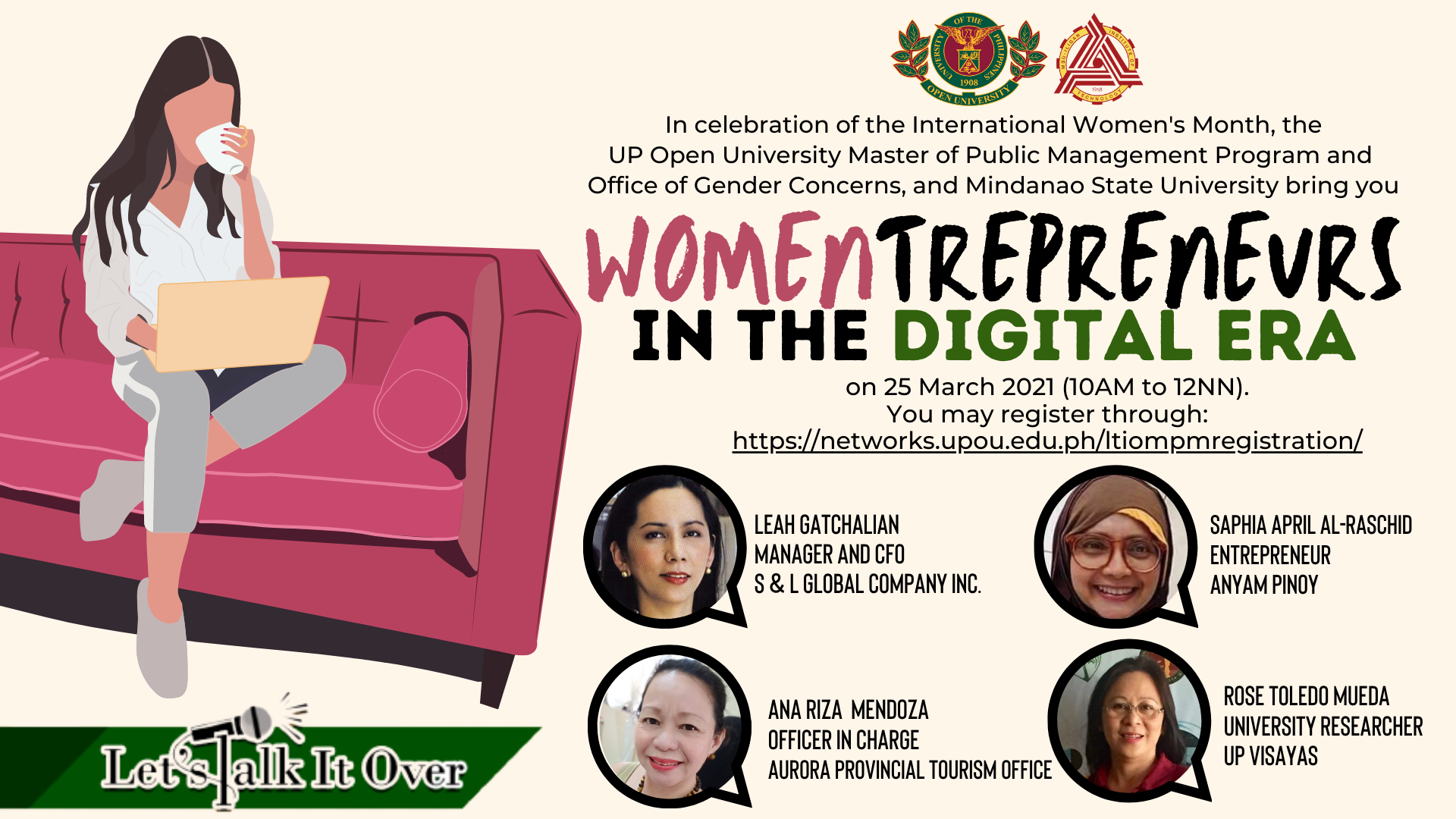 UPOU and MSU Launch a Webinar on WOMENtrepreneurs in the Digital Era