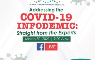 “Addressing the COVID-19 Infodemic: Straight from the Experts” will be held on 30 March 2021