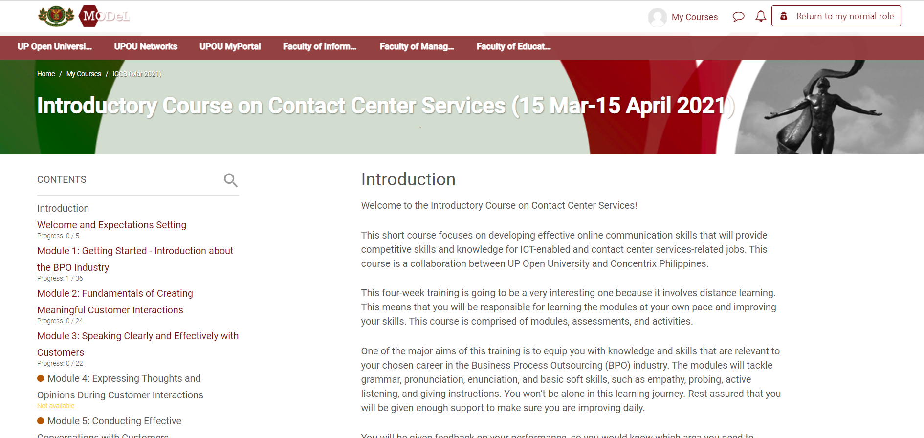 Introductory Course on Contact-center Services for Rural Women