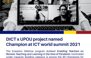 DICT x UPOU Project named Champion at ICT World Summit 2021