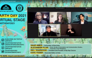 Dr. Alexander G. Flor (Top Left), Dean of the UPOU Faculty of Information and Communication Studies (FICS) and environmental communication expert, represented UPOU at the Earth Day 2021 Virtual Stage.
