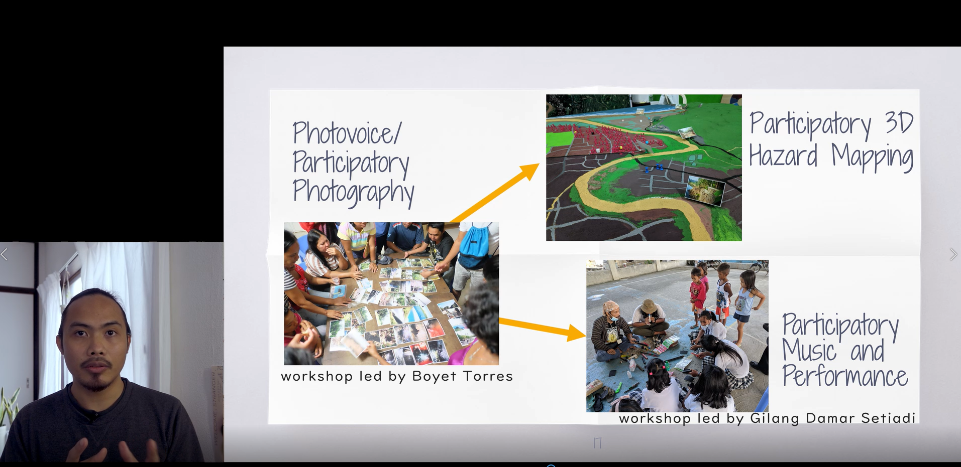 Mr. Ralph Daniel Lumbres, an interdisciplinary visual artist, designer, educator, and woodworker led a discussion on how artists could help with the climate crisis.