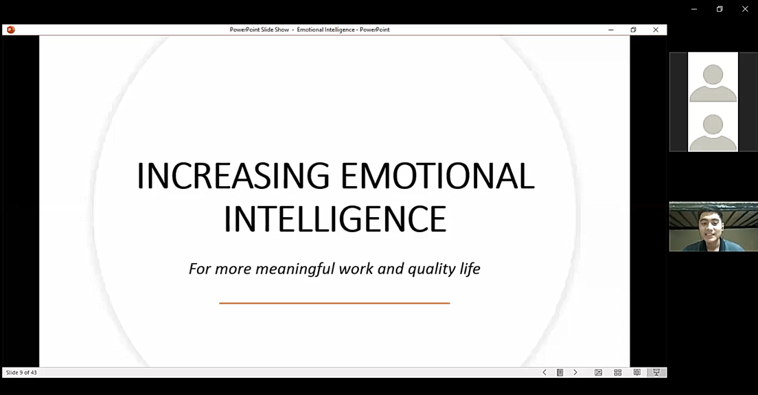 Mr. Efraime Cruz, FICS project staff and the resource speaker for the 2nd quarterly MeetUPs, talked about the “Increasing Emotional Intelligence for More Meaningful Work and Quality Life.” Mr. Efraime Cruz, FICS project staff and the resource speaker for the 2nd quarterly MeetUPs, talked about the “Increasing Emotional Intelligence for More Meaningful Work and Quality Life.”