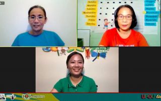 [Left to Right] Program moderated by Assoc. Prof. Portia Padilla of UP Diliman College of Education, Ms. Julie Weygan-Aparato, Program Lead and Teacher at Interactive Children's Literacy Program, and Ms. Michelle Agas, who is a Teacher, Storyteller, and Children's Show Host.