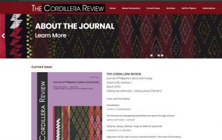 The Cordillera Review journal website launched