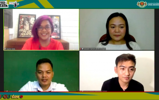 (Clockwise from Top Left) Dr. Aleta Villanueva, Asst. Prof. Kahrein Salvadaor; Mr. Jericho Abaco and Mr. Rendzy Mejilla.