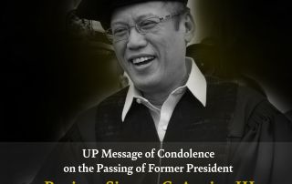UP Message of Condolence on the Passing of Former President Benigno Simeon C. Aquino III