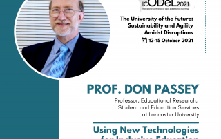 Lancaster University Professor Don Passey will be a Plenary Speaker for the 4th International Conference on Open and Distance e-Learning (ICODeL 2021).
