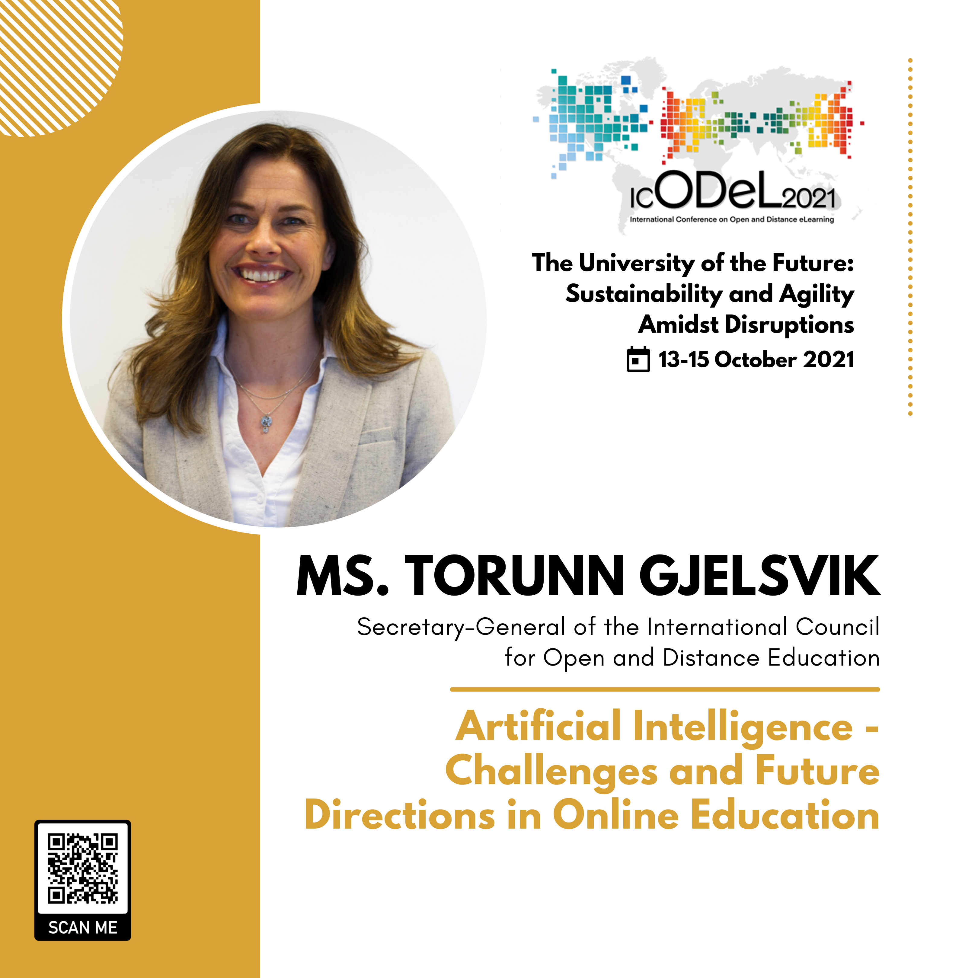 ICDE Secretary-General to Serve as ICODeL 2021 Plenary Speaker ICDE Secretary-General to Serve as ICODeL 2021 Plenary Speaker