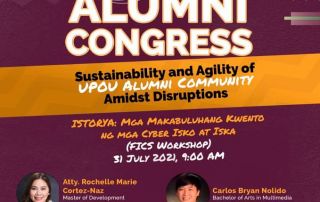 The UPOUAFI - Faculty of Information and Communication Studies (FICS) Chapter Officers will organize the “ISTORYA: Mga Makabuluhang Kwento ng mga Isko at Iska”
