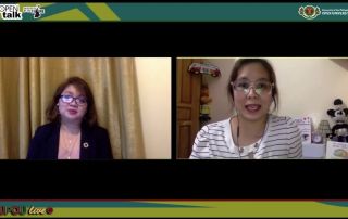 Photo shows Dr. Azucena M. Dayanghirang (left) and Ms. Finaflor F. Taylan (right) during a discussion concerning the importance of nutrition on the child's first 1,000 days.