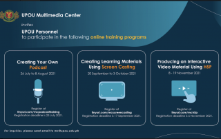 UPOU MC shall conduct three more online training programs
