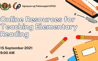 UPOU to hold Webinar on Online Resources for Teaching Elementary Reading