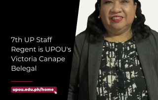 7th UP Staff Regent is UPOU's Victoria Canape Belegal