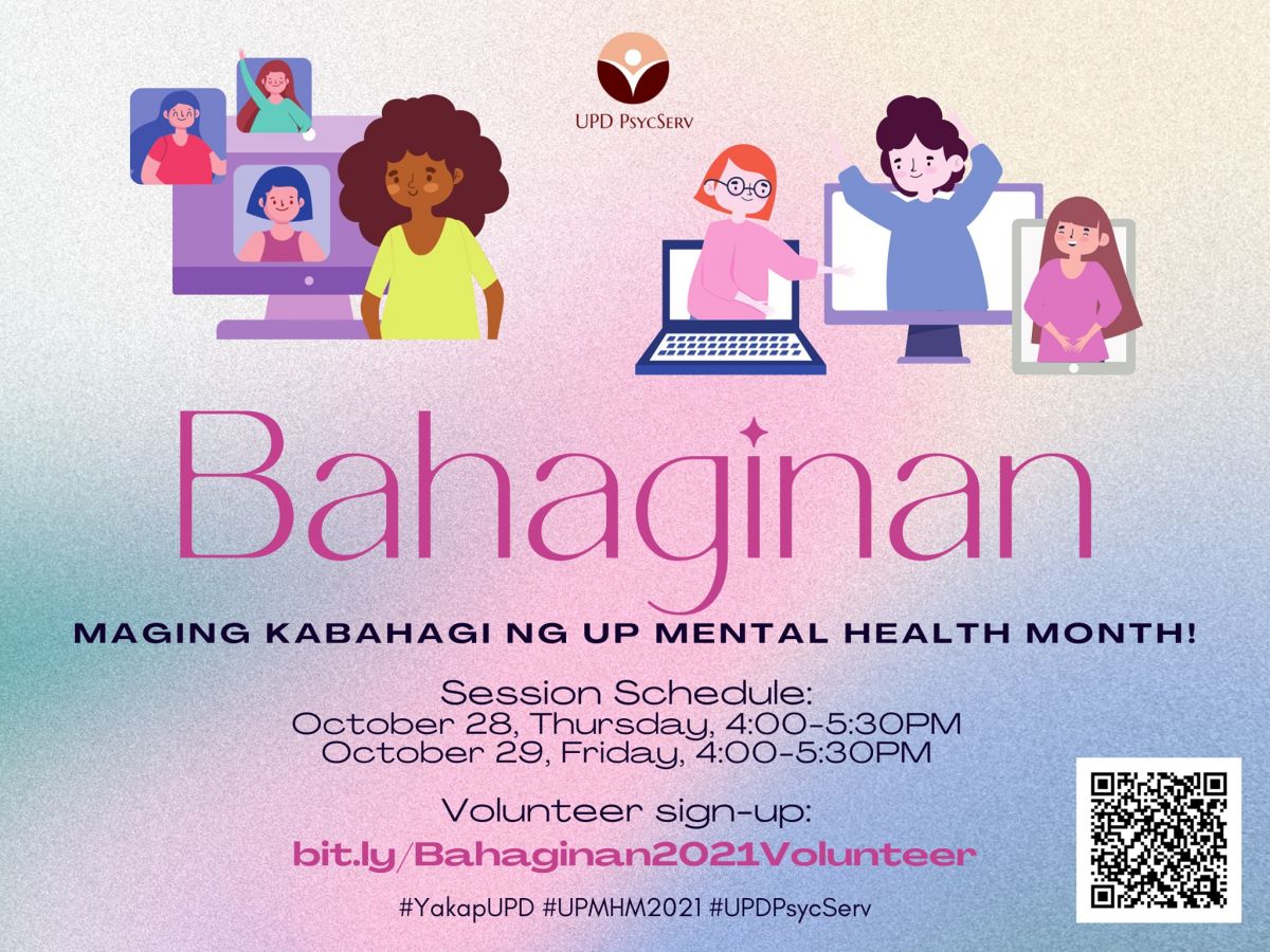 Bahaginan: Maging Kabahagi ng UP Mental Health Month - University of ...