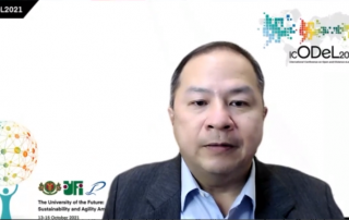 Dr. Fernandino Jose Fontanilla, Dean of the San Beda University College of Medicine, during the reaction panel of ICODeL 2021 Special Session 1.