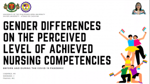 Asst. Prof. Ria Valerie Cabanes presents “Gender differences on the perceived level of achieved nursing competencies before and during the COVID-19 pandemic”