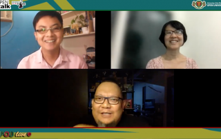 (mula kaliwa sa taas) Dr. Jayson de Guzman Petras, Assoc. Prof. Dr. Raniela E. Barbaza, at Assoc. Prof. Jesus Federico C. Hernandez.