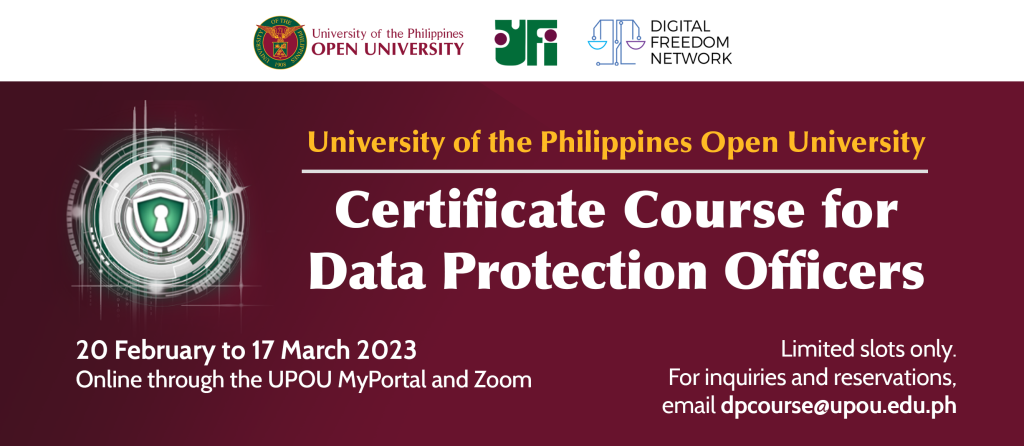 Certificate Course for Data Protection Officers - University of the  Philippines Open University