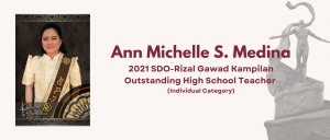 UPOU MDE student honored at the SDO-Rizal’s Gawad Kampilan again
