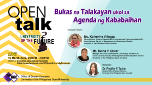 Open Talk 20 Bukas na Talakayan ukol sa Agenda ng Kababaihan